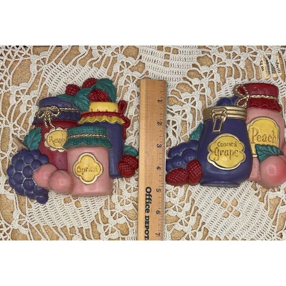 Set of 5 Vintage Home Interior 1997 Wall Decor Vegetables and Canning Jars - Picture 8 of 11